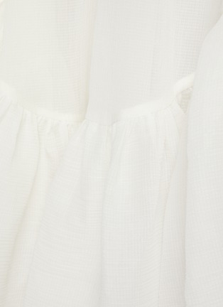 Detail View - Click To Enlarge - ALEXANDER MCQUEEN - Asymmetric Ruffed Hem Pleated Sleeveless Dress