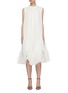 Main View - Click To Enlarge - ALEXANDER MCQUEEN - Asymmetric Ruffed Hem Pleated Sleeveless Dress