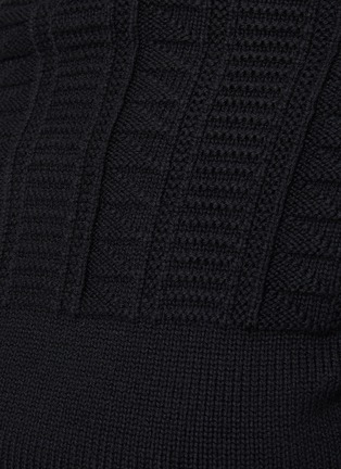  - ALEXANDER MCQUEEN - Knit panel crop mock neck sweater