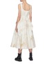 Back View - Click To Enlarge - ALEXANDER MCQUEEN - Sleeveless Scoop Neck Watercolour Print Pleated Dress
