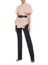 Figure View - Click To Enlarge - ALEXANDER MCQUEEN - Ruffled Smock Round Collar Blouse