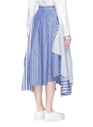 Back View - Click To Enlarge - ENFÖLD - Reconstructed stripe shirting skirt