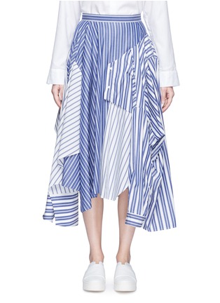 Main View - Click To Enlarge - ENFÖLD - Reconstructed stripe shirting skirt