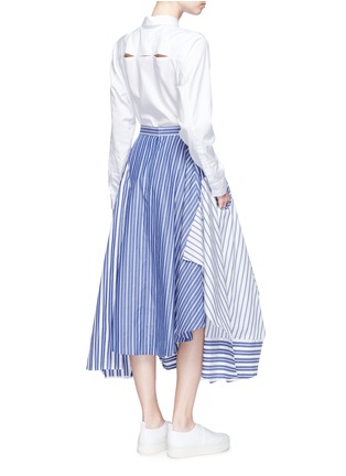 Figure View - Click To Enlarge - ENFÖLD - Reconstructed stripe shirting skirt