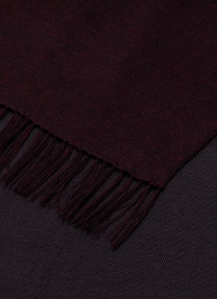 Detail View - Click To Enlarge - DREYDEN - Duo-tone Double Face Fringe Scarf