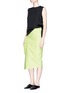 Figure View - Click To Enlarge - NOHKE - Asymmetric draped front skirt