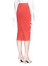 Back View - Click To Enlarge - NOHKE - Tie front mock wrap pencil skirt