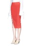 Front View - Click To Enlarge - NOHKE - Tie front mock wrap pencil skirt