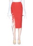 Main View - Click To Enlarge - NOHKE - Tie front mock wrap pencil skirt