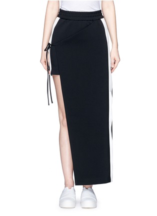 Main View - Click To Enlarge - CRES. E DIM. - Asymmetric layered wrap front skirt