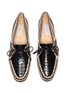 Detail View - Click To Enlarge - GABRIELA HEARST - Hays' knit patent croc embossed leather loafers