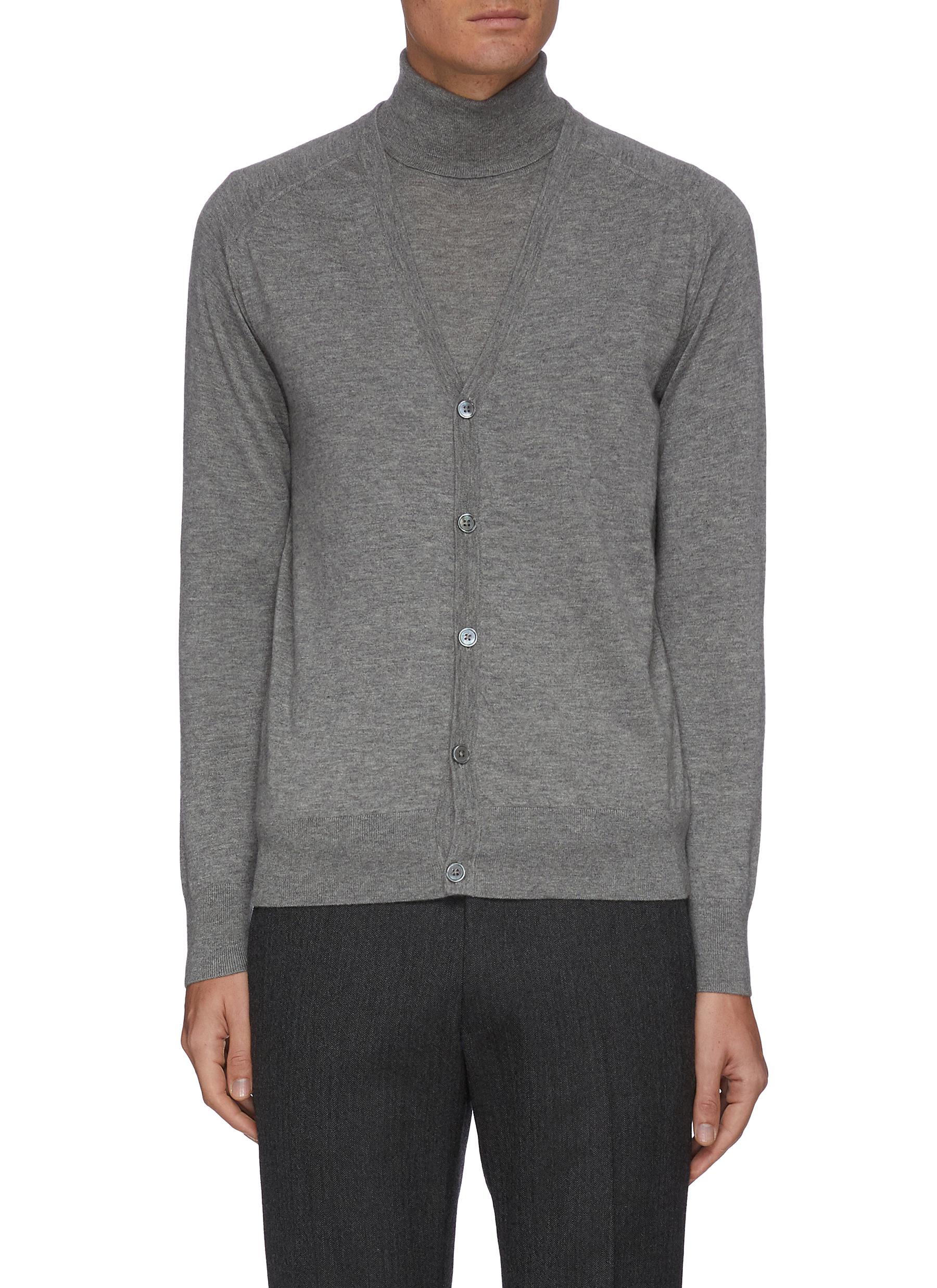 high neck cardigan