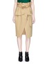 Main View - Click To Enlarge - 73437 - Paperbag waist raw edge wrap skirt
