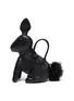 Main View - Click To Enlarge - THOM BROWNE - Fur pom pom pebble grain leather rabbit bag with knit sweater