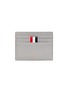 Main View - Click To Enlarge - THOM BROWNE  - Tri-colour diagonal embroidered pebble grain cardholder