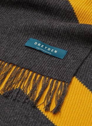 Detail View - Click To Enlarge - DREYDEN - Two Tone Fringe Scarf