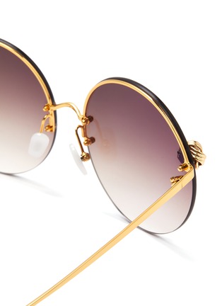 Detail View - Click To Enlarge - FOR ART'S SAKE - Knoty' round gold-toned metal frame sunglasses