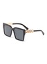 Main View - Click To Enlarge - FOR ART'S SAKE - Chain Detail Acetate Square Frame Sunglasses