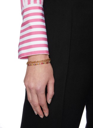 Figure View - Click To Enlarge - GAVIRIA - 'Friendship' 18k gold-plated layered bracelet