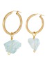 Main View - Click To Enlarge - GAVIRIA - 'Give Me Power' crystal nugget 18K gold plated sterling silver hoop earrings