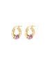 Main View - Click To Enlarge - GAVIRIA - 'Small Miami' 18K gold plated sterling silver hoops