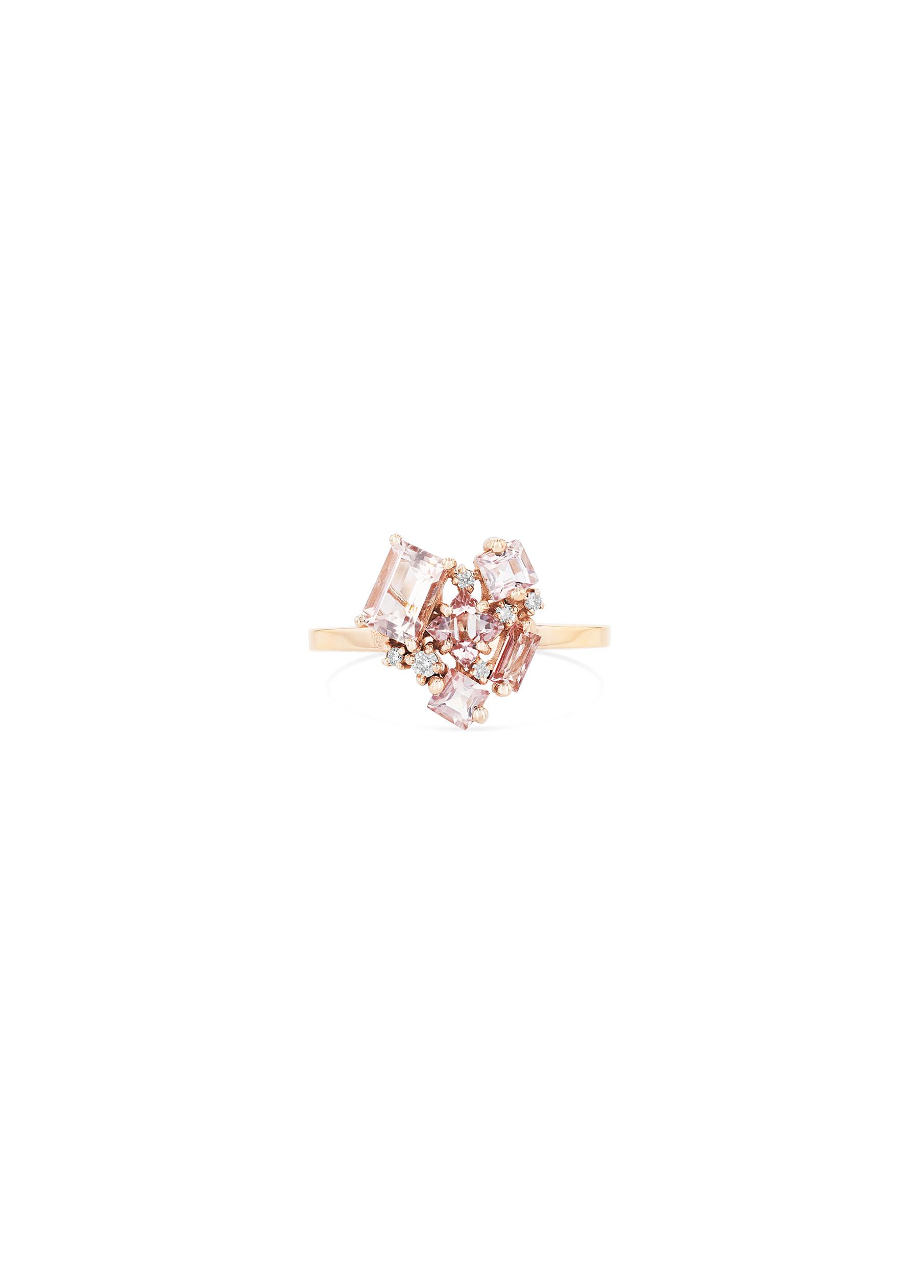 Suzanne Kalan 'love' Diamond Topaz 14k Rose Gold Ring