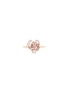SUZANNE KALAN - 'Love' diamond topaz 14k rose gold ring