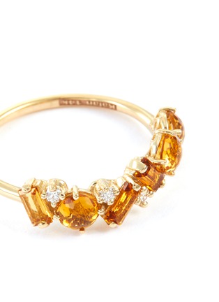 Detail View - Click To Enlarge - SUZANNE KALAN - 'Amalfi' diamond topaz citrine 14k gold ring
