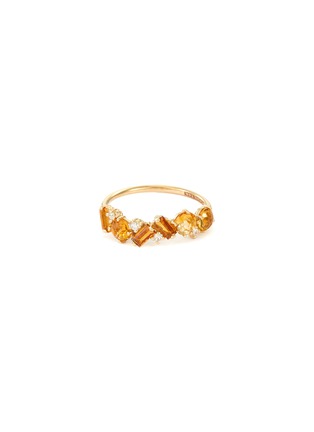 Main View - Click To Enlarge - SUZANNE KALAN - 'Amalfi' diamond topaz citrine 14k gold ring