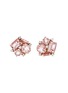 Main View - Click To Enlarge - SUZANNE KALAN - 'Blossom' diamond topaz 14k rose gold earrings