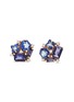 SUZANNE KALAN - 'Blossom' diamond topaz iolite 14k rose gold earrings