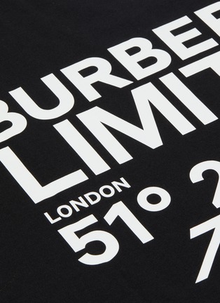  - BURBERRY - Coordinates back print cotton T-shirt