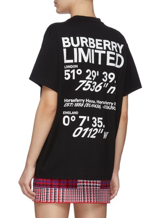 Back View - Click To Enlarge - BURBERRY - Coordinates back print cotton T-shirt
