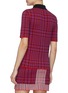 Back View - Click To Enlarge - BURBERRY - Check print side pocket mini skirt