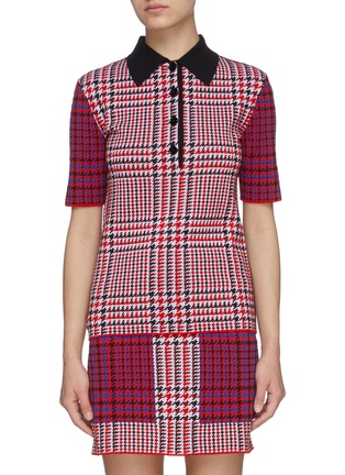 Main View - Click To Enlarge - BURBERRY - Check print side pocket mini skirt