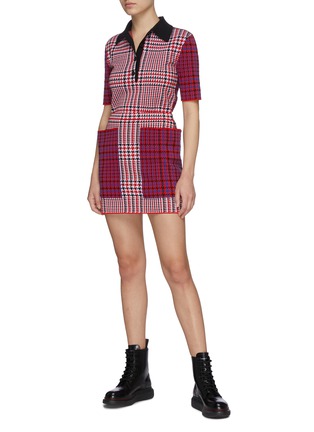 Figure View - Click To Enlarge - BURBERRY - Check print side pocket mini skirt