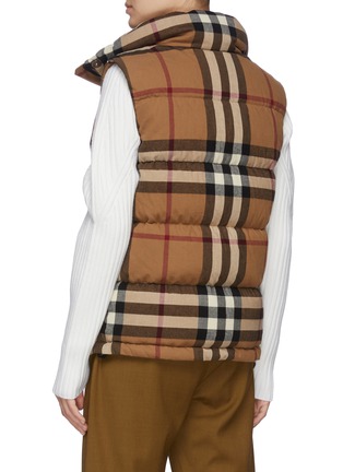 Back View - Click To Enlarge - BURBERRY - Vintage check quilted vest