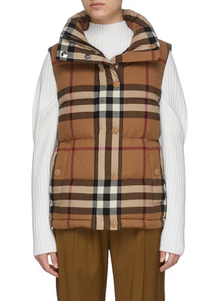Main View - Click To Enlarge - BURBERRY - Vintage check quilted vest
