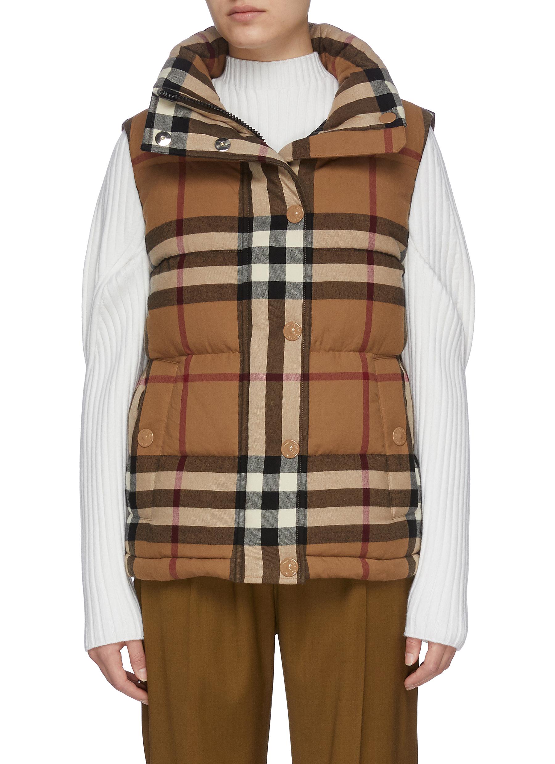 burberry vest womens brown