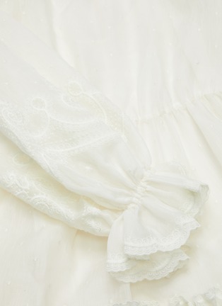 Detail View - Click To Enlarge - ZIMMERMANN - 'The LOVESTRUCK' Rope Embroidered Ruffle Trim Tier Dress