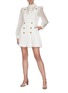 Figure View - Click To Enlarge - ZIMMERMANN - 'The Lovestruck' Buttoned Sleeveless Pleat Mini Dress