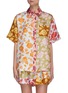 Main View - Click To Enlarge - ZIMMERMANN - 'The Lovestruck' Contrast Floral Graphic Print Silk Shirt
