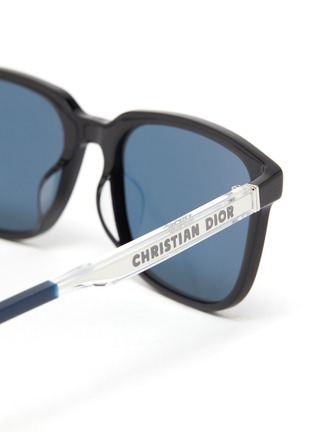 Detail View - Click To Enlarge - DIOR - 'DiorTag SU' Tri-tone Acetate Rectangular Frame Sunglasses