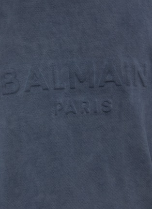  - BALMAIN - Logo embossed wash sweatshirt