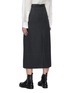 Back View - Click To Enlarge - MAISON MARGIELA - Contrast side pocket tweed herringbone maxi skirt