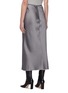 Back View - Click To Enlarge - MAISON MARGIELA - Satin maxi skirt