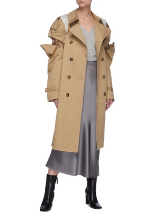 Figure View - Click To Enlarge - MAISON MARGIELA - Deconstructed sleeve trench coat
