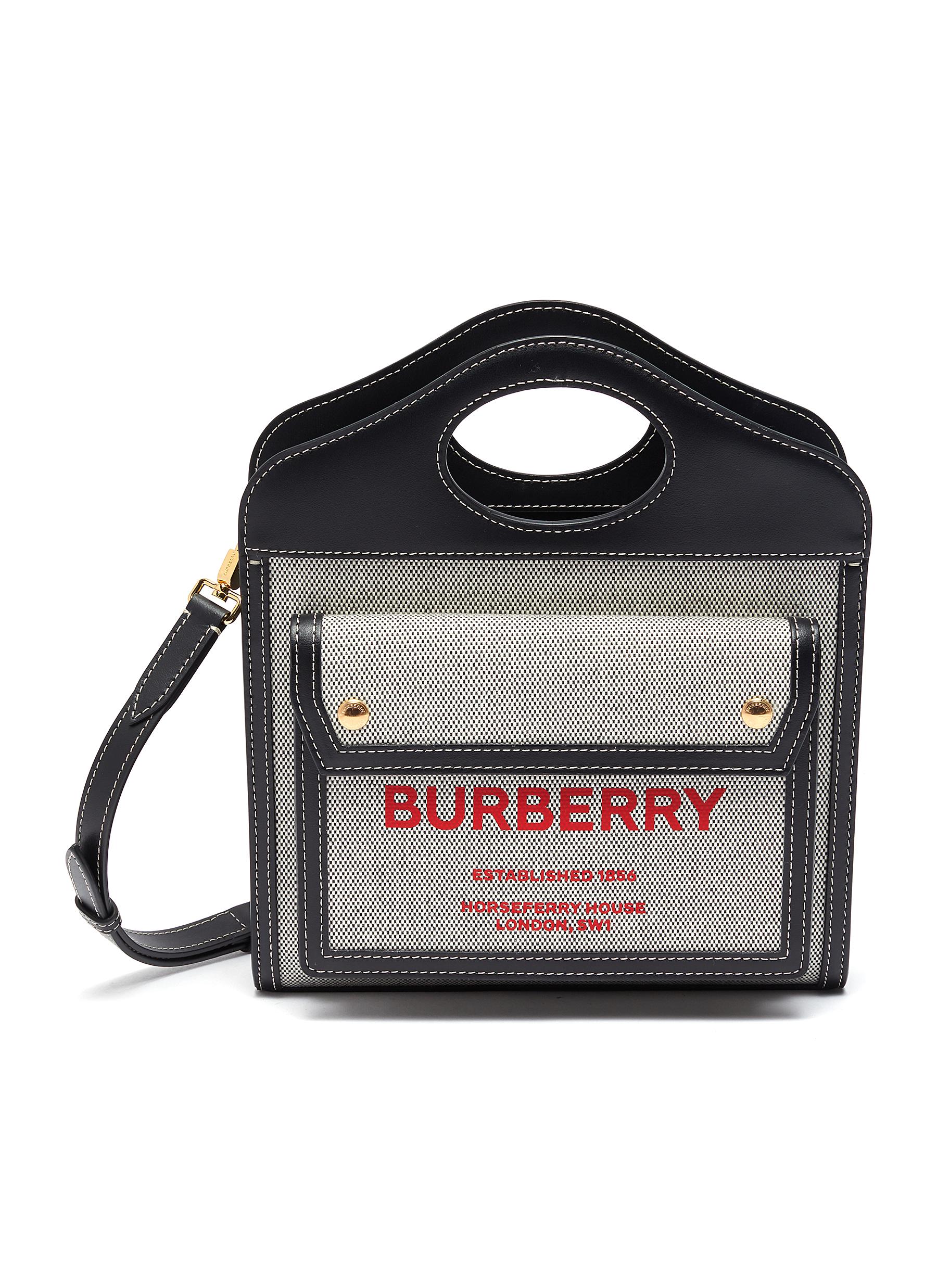 burberry canvas and leather bag