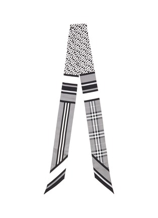 burberry stripe check skinny tie