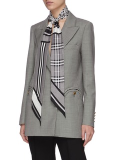 burberry stripe check skinny tie